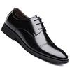 Leather Shoes Men's Autumn Business Dress Genuine Leather Men's Casual Black Pointed Inner Height Increase Men's Shoes Leather Shoes