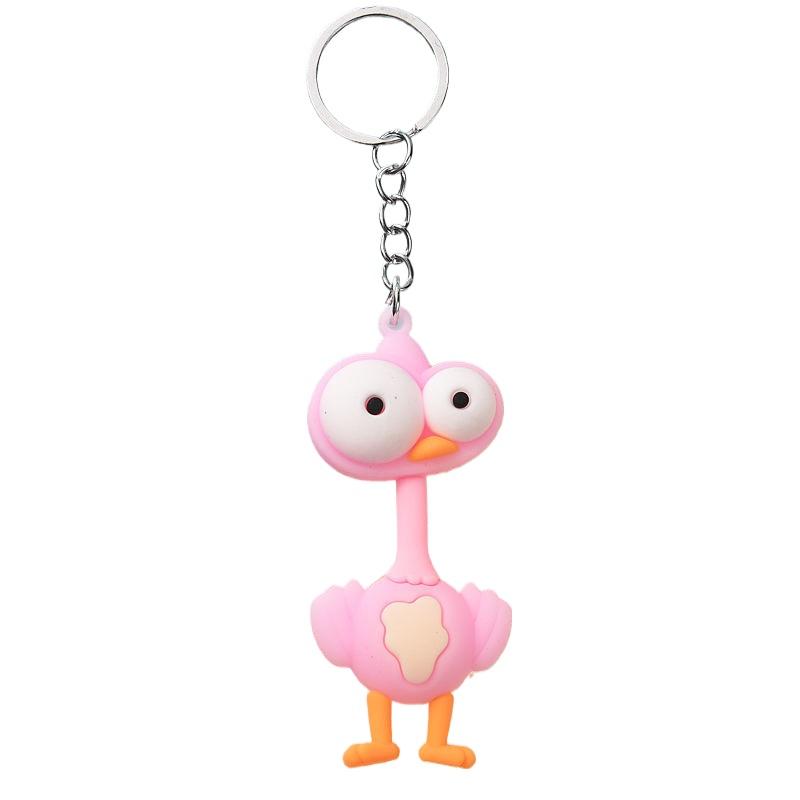 Cartoon Zoo Animals Keychain Resin Doll Couple Key Chain Men's and Women's Jewelry Bag Pendant Children Lovely Keychain