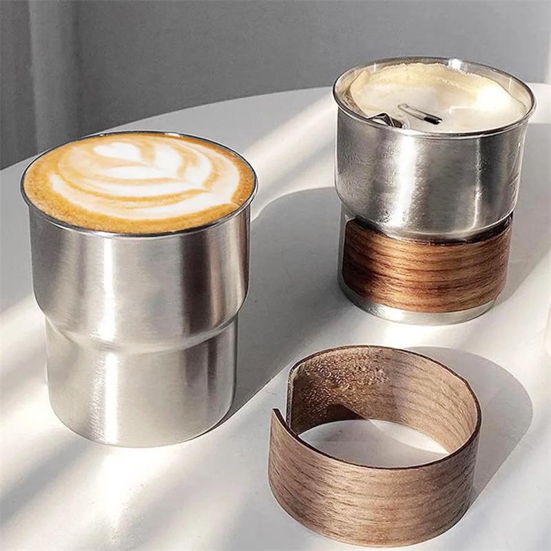 300ml Stainless Steel Coffee Camping Mug with Lid Portable Heat Resistant for Outdoor Picnic Camping Fishing Bottles Coffee Cups