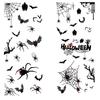 Halloween Decors Window Stickers Spider Web Glass Wall Stickers Trick or Treat Ghost Festival Happy Halloween Party Supplies