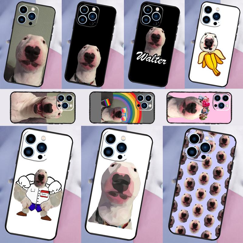 Walter Dog Meme Cute Phone Case For iPhone 16 15 14 13 12 11 Pro Max 12 13 mini XR 15 16 Plus 16e Cover Shell