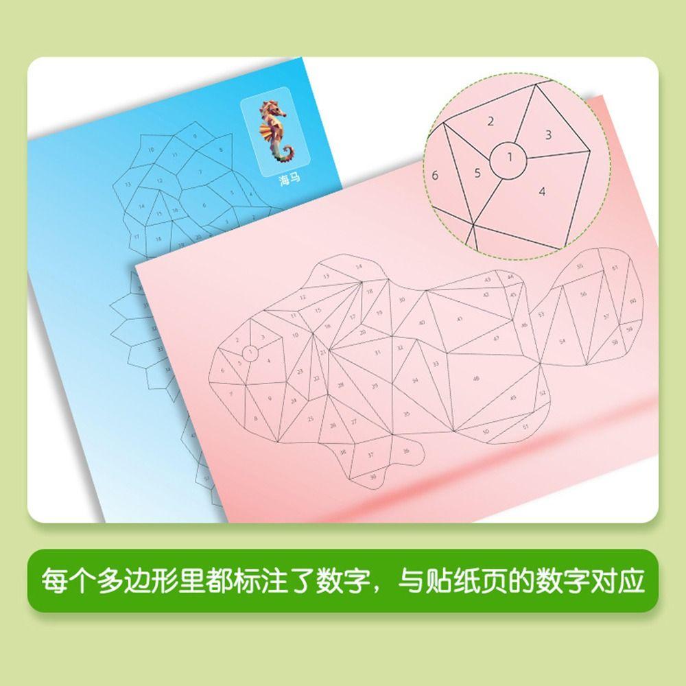 DIY Geometric Collage Sticker Book Versatile Handmade Sticker Toys Children's Stickers  Birthday