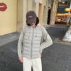 Light and thin ribs cotton clothes women's slim and versatile hooded short splicing cotton-padded clothes women's new coats age reduction