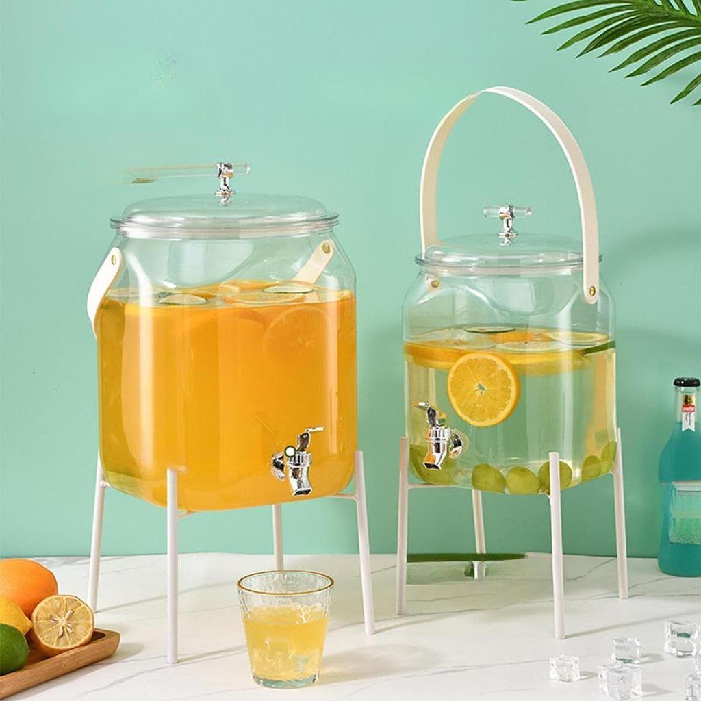 Beverage Dispenser And Jug Handling with Water Juice Cover