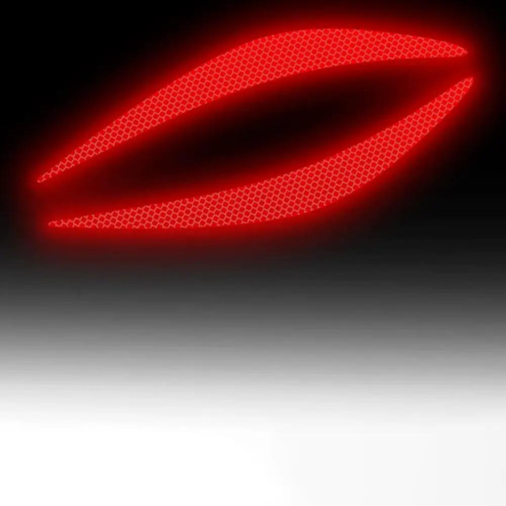 

1 пара Авто отражающие декоративные наклейки Наклейки на фары автомобиля Светоотражающая отделка Ночные полосы Предупреждение Безопасность Вождение автомобиля Глаза S9Z9