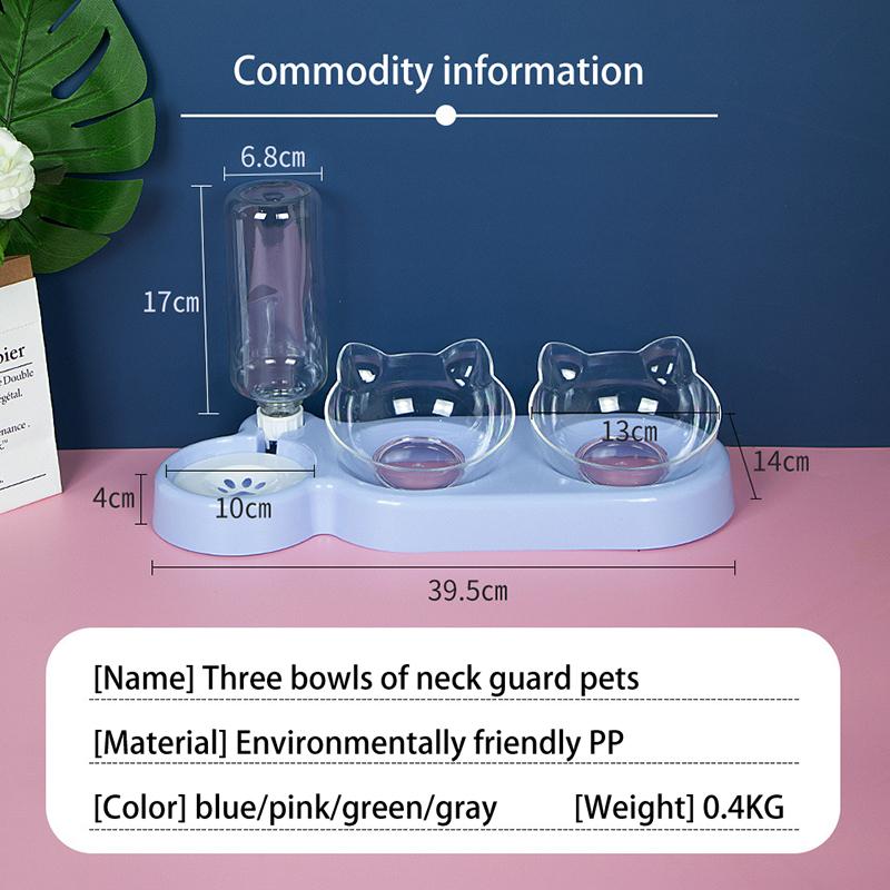 Set Non-wet Mouth Pet Bow Cat Feeding Watering Supplies Pet Water Bottle