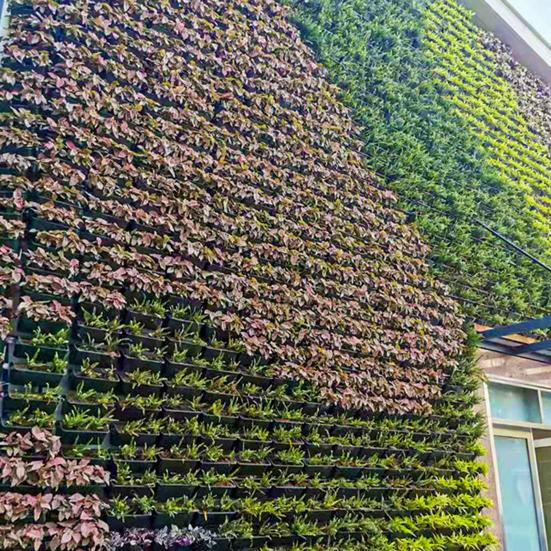 Nástěnný samozavlažovací květináč Květináč s drenážními otvory Stohovatelný vertikální květináč pro venkovní zahradu Dekorace dvorku