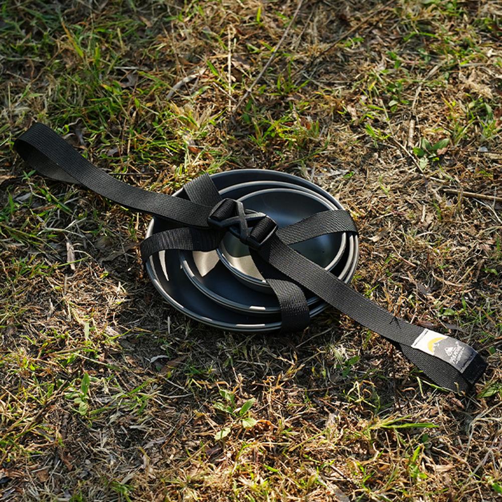 Cutlery Cross Strap Adjustable Camping Strapping Strap Multi-Purpose Luggage Strapping Nylon Strap for Outdoor Pots Bowls Plates