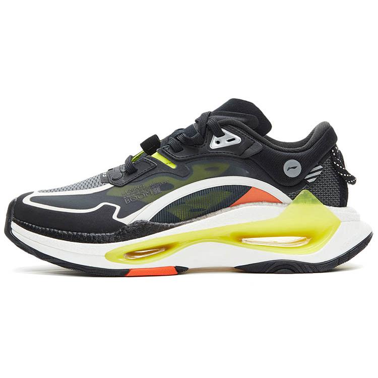 

Li Ning Exceed Infinity Running Shoes Men s Low top Black/White/Yellow AGLR073-6 39