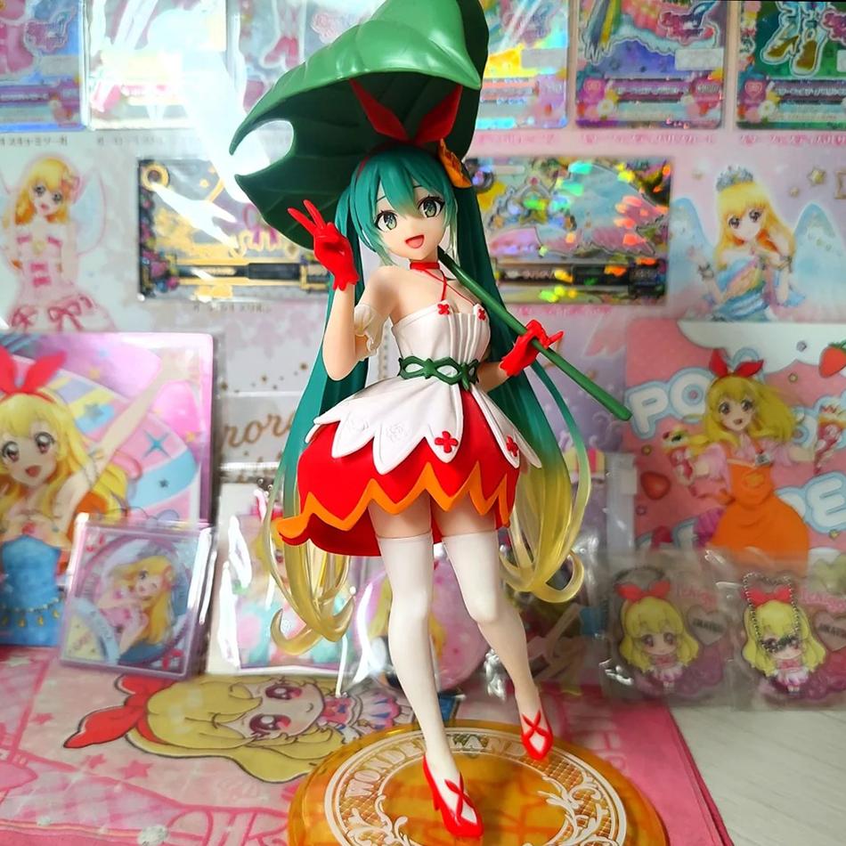 20CM Hatsune Miku Anime Figure Kawaii Pvc Model Doll Action Figure Wonderland Thumbelina Collect Ornaments Christmas Toys Gifts