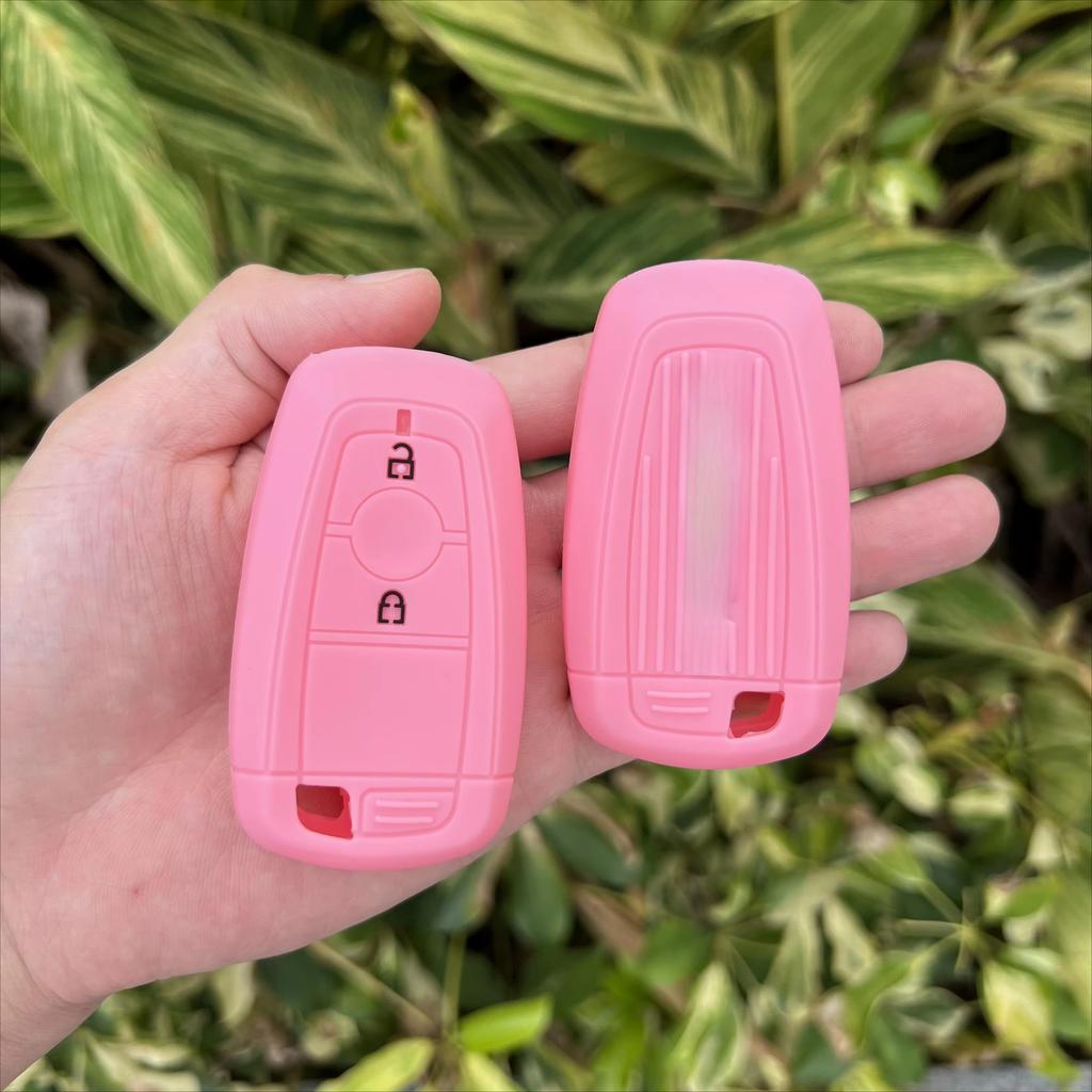 Siliconen Auto Sleutel FOB Afstandsbediening Hoes Buidel Houder Voor Ford Raptor 2018 Ecosport Ranger Raptor 2 Knops Smart Keyless Accessoires
