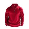 Men's Autumn Winter Casual Zipper Stand Collar Fleece Hoodie Jacket