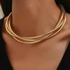 European and American Three-wire Winding Collar Necklace