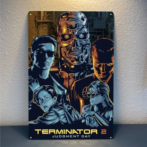 Terminator 2 Judgement Day Movie Metal Poster Tin Sign 20x30cm Plate aluminum 20x30cm