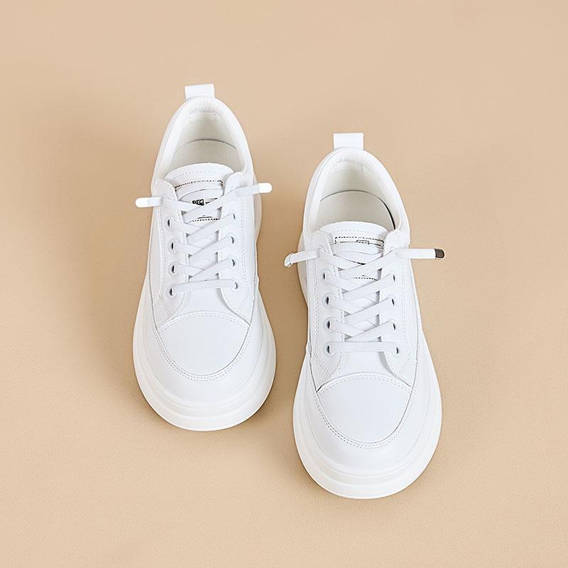New leather little white shoes women's casual and lightweight women's shoes trendy women's single shoes breathable board shoes flat shoes