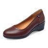 New Genuine Leather Women Shoes Low Heel Comfortable Female Casual Shoes Mid Heel Office Work Shoes Women Wedges Shoes 8 models