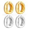 Hollow Earrings Simple Earrings, Stainless Steel 18k Gold Ear Buckles Chubby Exaggerated Women's Earrings