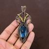 Labradorite Handmade Copper Wire Wrap Pendant 3.94" e5d95