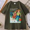 Lets Run Away Graphic T Shirts Crewneck Vintage Short Sleeve Unisex WOMEN Tee Shirt Unisexs Designer Clothing Streetwear Tops