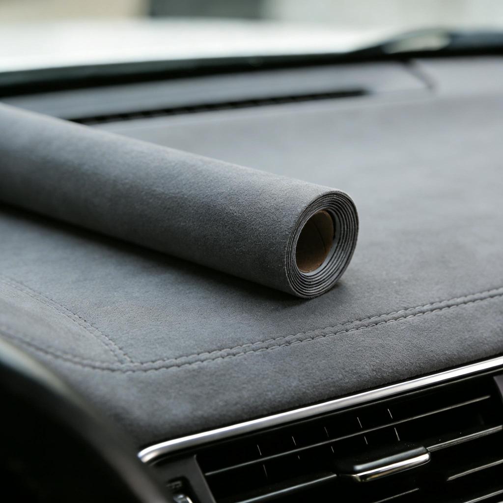 Self Adhesive Suede Roll Artificial Faux Suede Fabric, Free Cutting Car Interior Trim Wrap for Sunroof Door Console Sofa Seats