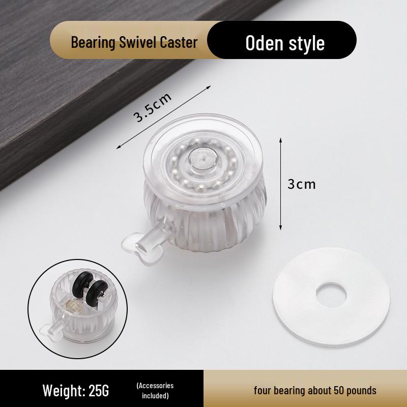 No-Punch Adhesive Universal Wheel Casters: Mobile Ball Bearing Wheels for Household Use