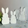 Rabbits Shaped Silicone Mould Heat Resistant Easy Cleaning Detailed Easters Candle Making Supplies
