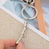 Metal Mini Train Model Zinc Zinc Alloy Keychain Movable Joint Train Model Keychain  Backpack Pendant
