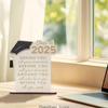 3XUF Abschlusszeichen Schreibtischdekoration 2025 Inspirierendes Zitat Schild mit Ständer Abschlussgeschenk für Studenten