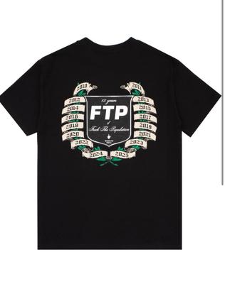 FTP 15 Jaar Jubileum Grafisch Logo T-shirt Heren Zwart Maat Large