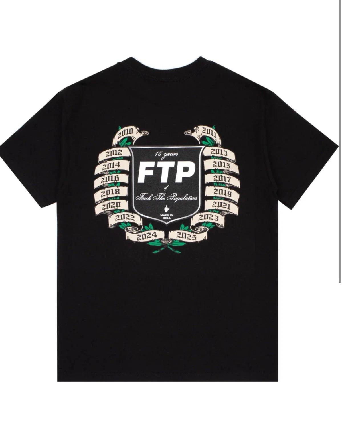 FTP 15 Year Anniversary Graphic Logo Tee T-Shirt Mens Black Size Large 3XL