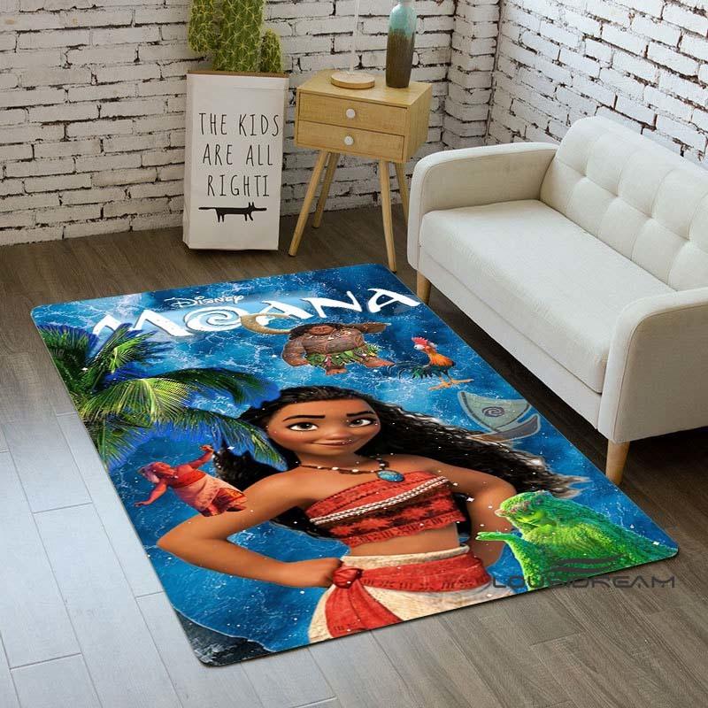 The new Moana-themed comedy adventure room mat is washable and non-slip, suitable for living room sofas, kitchens, and other are