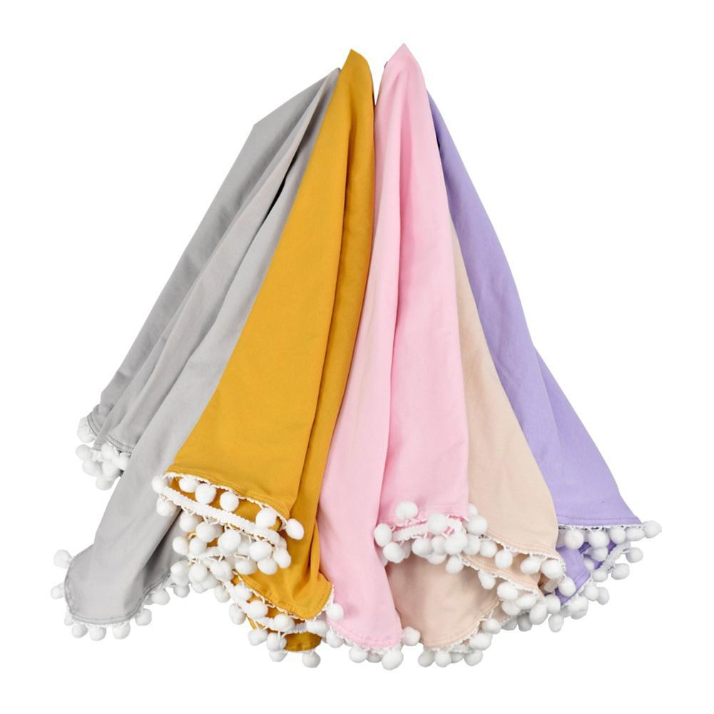 Newborns Photography Props Soft Blanket Velvet Ball Edge Swaddle Rug