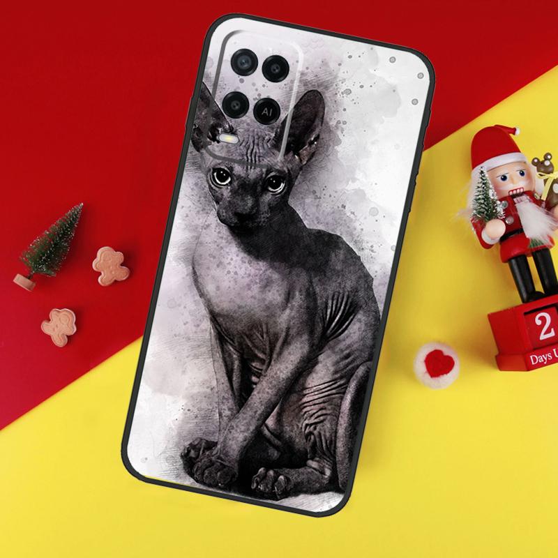 Sphinx Cat For OPPO A96 A76 A16 A52 A72 A92 A98 A78 A58 A5 A9 A15 A17 A77 A53S A57S A94 A74 A54 Case
