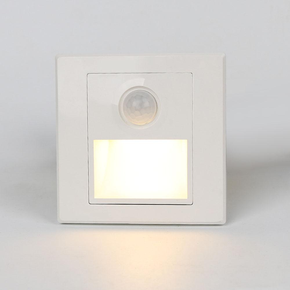 LED Bewegungssensor Nachtlicht PIR Induktion Einbau Wandleuchte Innenbeleuchtung Heimdekor Flur Treppe 220V 110V 3000K
