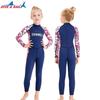 Girls 'swimsuit Children's One-piece Long-sleeved Swimsuit Baby Sunscreen Middle Student Quick-drying Diving Suit