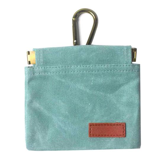 Treat Pouch Snap Closure Pet Canvas Portable Treat Bag Dog Treat Bag with Carabiner озеро синий