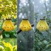 Banana Bird Feeder Yellow with Hanging Hole Resin Garden Decoration for Gardeners, Yard,
