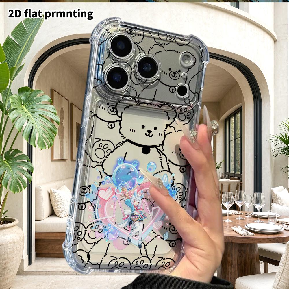Phone Case: 2D flat suitable for iPhone 18 17 16 15 14 13 Pro, transparent with corner protection, sweet and cute, Christmas and Halloween gift