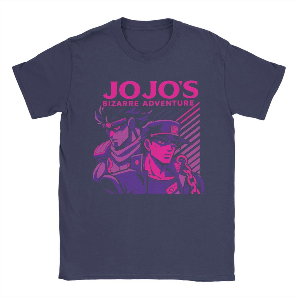 Kujo Jotaro JoJos Bizarre Adventure T Shirts for Unisex Pure Cotton TShirts Round Collar Tee Shirt Short Sleeve Clothing Summer