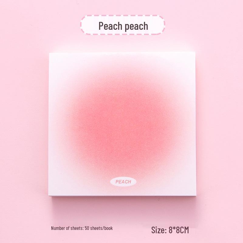 Blush Gradient Memo Pad - Non-Adhesive Sticky Note Strips for Students & Journals