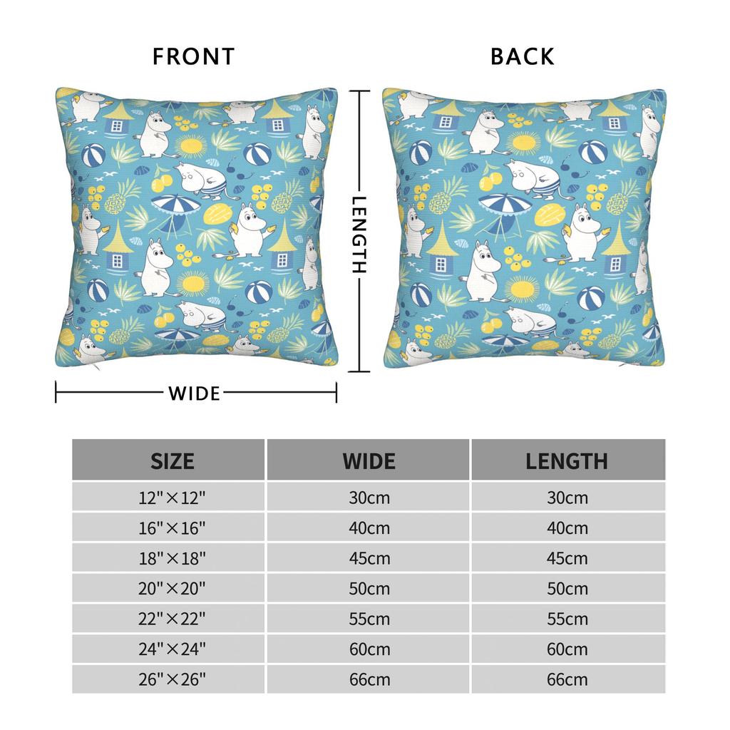Cute M-Moomins Pillow Cover Soft Cushion Cover Funny Pillow Case For Wedding Party Home Decor