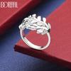 925 Sterling Silver Minimalist Vintage 3D Leaf Ring - Exquisite Evening Jewelry