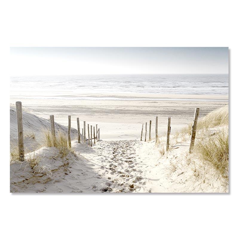 Ocean Poster Beach Sea Cliff Palm Tree Plank Road Canvas Painting Wall Art Nordic Landscape Ferris Wheel Print For Bedroom Decro