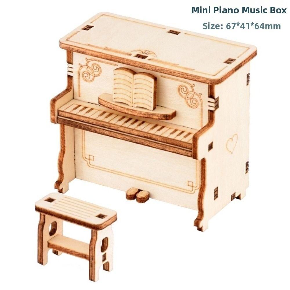 DIY Creative Gramophone Wood Phonograph Musical Potential Box High Quality Children's Puzzle Toys