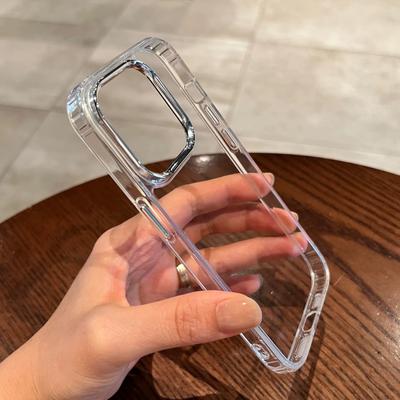 Coque de téléphone de luxe en silicone transparent pour iPhone 16 15 14 13 12 11 Pro Max XR X XS 7 8 Plus Antichoc Transparent Pare-chocs Coque arrière