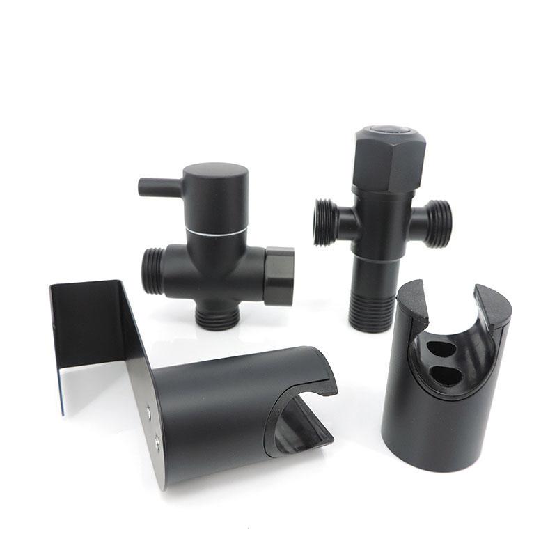 Schwarzer Handheld ABS Edelstahl Toilettenwasserspray Wasserhahn Bidet Sprüher Reiniger Duschkopf WC Dusche Badezimmerzubehör 5 Typen