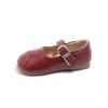 Kids Girls British Style Solid Color Soft Sole Casual Princess Leather Shoes