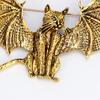 Gothic Flying Bat Brooch Unique Retro Design Metal Fashion Accessory Gift