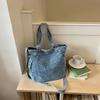 Vintage Haftowana Jeansowa Torba Tote dla Kobiet Duża Pojemność Casualowa Torba na Ramię