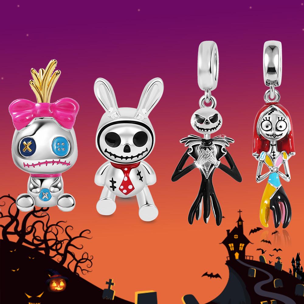 

Стерлингового серебра 925 пробы, подвеска на Хэллоуин, Джек, тыквенный король, Салли, висячая подвеска, подходит для оригинального браслета для женщин, подарок